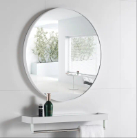 ALL SIZE MIRROR with shelf 40/50/60cm round mirror จัดส่งที่รวดเร็วสีดำสีขาวทองรอบกระจกกระจกกลม gold