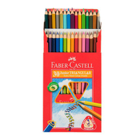 德國輝柏 FABER-CASTELL 大三角彩色鉛筆3.3mm 10色 / 20色 / 30色 附削筆器