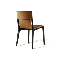 實木馬鞍皮椅北歐餐椅售樓部洽談區椅子書椅接待設計師樣板間意式
