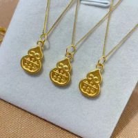 24k pure gold gourd pendants 999 real gold charms fine gold jewelry