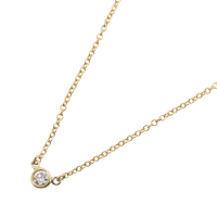 【二手名牌BRAND OFF】Tiffany & Co 蒂芬妮 18K 黃金 鑽石 By The Yard 項鍊