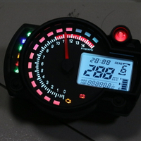 通用數字速度表 7種顏色 LCD數字轉速錶 14000RPM 299 Khh Mph ATV 帶感應線