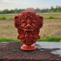 Miniatur Topeng Rangda Bali 3D Print Dekorasi Meja Pajangan Souvenir