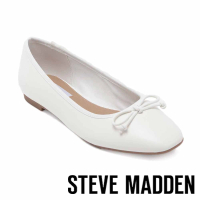 【STEVE MADDEN】GIZELLE 蝴蝶結平底娃娃鞋(白色)