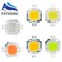 100PCS 10W white/warm white/Red/green/blue/yellow Led chip 10w Lamp beads 10W chip led 10W LED chip Integrated High power