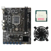 B250C BTC Mining Motherboard with G3900 CPU+CPU Fan 12XPCIE to USB3.0 Graphics Card Slot LGA1151 Supports DDR4 DIMM RAM
