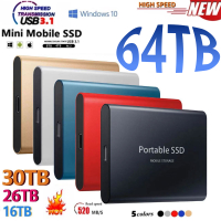 Portable SSD Type-C USB 3.1 4TB 6TB 16TB 30TB SSD Hard Drive 2TB External SSD M. 2 for Laptop Desktop SSD Flash Memory Disk