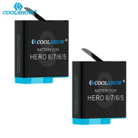 Coolshow For Gopro Hero 8 Black Battery 1220mah for Gopro Hero 5 Gopro Hero 6 Gopro Hero 7 Batteries Action Camera Accessories