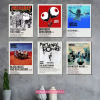 Poster Dinding Band Album Musik Hiasan Dinding Kamar Cowok Pajangan Walldecor Dekorasi Motif Kata-ka