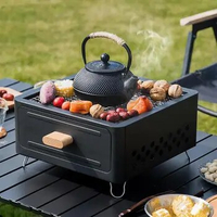 Portable Charcoal Grill Tabletop Desk Small Grill Barbecue Table Top Grill With Pull-out Charcoal Basin Design Small Grill