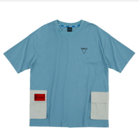 【滿額現折300】NCAA 短T 藍色 口袋 工裝 寬版 短袖 中性 7325103682