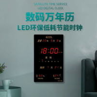 萬年歷2022年新款豎款電子鐘表掛鐘客廳LED時鐘家用靜音夜光墻上
