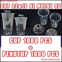 COD [1000pcs]CUP 22oz&16oz MULUT 95 TERMASUK PENUTUP [CUP BIASA]