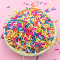50g/lot 5mm Mix Candy Slices Clay Sprinkles DIY Cake Decoration Crafts For Fluffy Slimes Supplies Mud Clay CharmsCraft