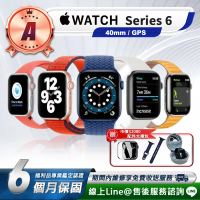 Apple 蘋果 A級福利品 Watch Series 6 GPS 40mm 智慧型手錶(贈市值2080超值配件大禮包)