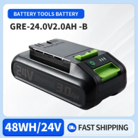 Bateria de substituição de iões de lítio, G24B2 para Greenworks Todos os dispositivos de ferramentas 24V, 8.0 Ah, 4.0Ah, 29842,
