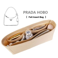 Fits For Prada Hobo Bag Under Arm Cloth Insert Bag Organizer Makeup Handbag Organizer Travel Inner Purse Portable Cosmetic Bags