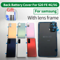 Battery Back Cover Door Housing Samsung Galaxy S20 FE 4G Camera Glass Lens Frame Replacement Repair Parts S20FE 5G Plastic