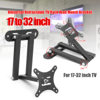 Wall Mount Telescopic Bracket Adjustable 17 to 32inch TV Frame Holder Load Bearing 30KG Universal Retractable TV Monitor Support