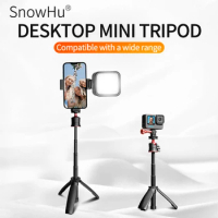 For Go pro Mini Selfie Stick Tripod Tabletop Stand for Gopro Hero 11 10 9 8 Insta360 with Ball Head Extendable Handle Monopods