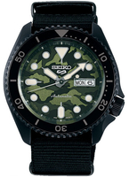 SEIKO 精工錶 5 Sports 系列潮流機械錶 4R36-13B0G(SRPJ37K1)-42.5mm-迷彩綠面帆布【刷卡回饋 分期0利率】【APP下單22%點數回饋】