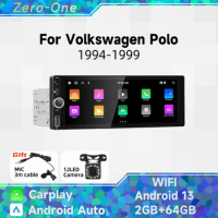 6.86" Carplay Android Auto 1Din Radio Android Car Multimedia for VW Volkswagen Polo 1994-1999 Stereo Head Unit Autoradio GPS