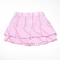 PIPPY夢幻格子層次棉質緊帶蛋糕裙-粉 芭比款下5折