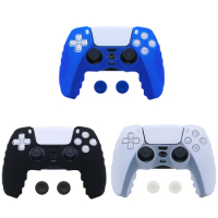 Protective PS5 Cover Soft Silicone Gamepad Case Anti-Slip Analog Thumbsticksfor Sony Playstation 5 Game Controller Accessories