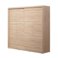 唯熙傢俱 賽爾坎橡木色6x7尺滑門衣櫃(衣櫥 衣櫃 滑門衣櫥 置物櫃 收納櫃 抽屜櫃)