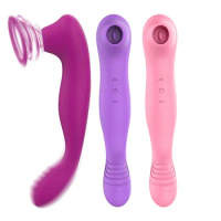 2 in1 Sucking Female Masturbator Clitoris Stimulator Clit Sucker Vibrator for Women Sex Toys For Adults
