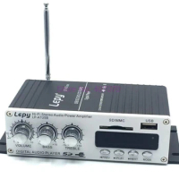 by DHL or Fedex 50pcs Mini Auto Car Power Amplifier Digital Player Audio Amplifier Support USB SD DVD CD FM MP3 Input
