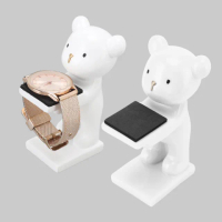 【飾品收納】ins可愛落地小熊創意手錶架(apple watch 充電座 手錶座 手錶架 飾品架 展示架 擺飾)