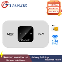 TIANJIE Wireless Wi Fi Router 3G Modem WiFi 4G 150Mbps Dongle Mifi Mobile Wi-fi Pocket Hotspot Megafon With Sim Card Slot