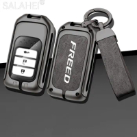 Fashion Car Smart Control Key Case Fob Cover Holder For Honda Freed with Logo Protection Keyless Shell Auto Interior Accessories