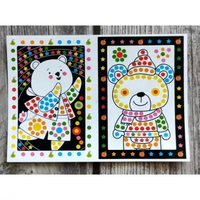 Mainan kerajinan tangan tempel stiker mosaik, Tempelan DIY gambar anak Kreativitas Anak, Motorik Ber