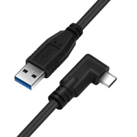 100PCS For Oculus Quest 2 5M Elbow Cable USB 3.1 Gen 1 Type C Link Steam VR Accessories
