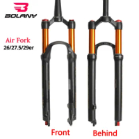 BOLANY Mountain Bike Accessories Front Fork Solo Air w/ Rebound Adjustment w/ Shock Front Suspension 26/27.5/29er QuickRelease