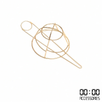【00:00】金屬髮夾 縷空髮夾/韓國設計極簡金屬線條時尚縷空盤髮夾 盤髮器(2色任選)