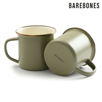 【兩入一組】Barebones CKW-1027 雙色琺瑯杯組 Enamel 2-Tone Mug-黃褐綠 / 城市綠洲 (杯子 茶杯 水杯 馬克杯)