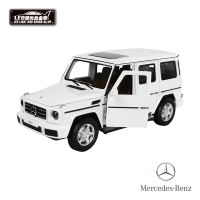 【KIDMATE】1:32聲光合金車 Mercedes-Benz G350d白(正版授權 迴力車模型玩具車 賓士G-Class G-Car)