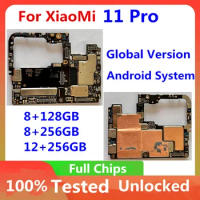 For Xiaomi 11 Pro Motherboard Unlocked Original 128GB 256GB Global Version Mainboard Logic Board Full Working For Xiaomi 11 Pro