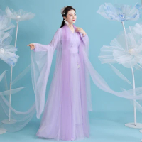Women Hanfu Dress Purple Fairy Dress Chinese Folk Dance Costumes Ancient Han Dynasty Princess Clothing Cosplay Hanfu SL4374