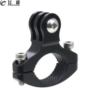 FEICHAO Bicycle Motorcycle Handlebar Clamp Metal Mount O Type Roll Bar Holder Bike Seatpost Clip for GoPro for DJI Action Camera