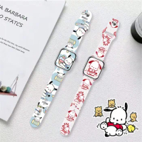 Kawaii Sanrio Watch Strap Pochacco Accessories Cute Beauty Cartoon Anime Apply Applewatch6/5/4/3/2/1/se Toys for Girls Gift