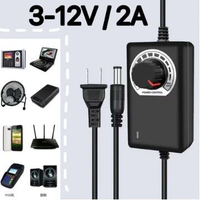 Adaptor dimmer 3-12V2A Adjustable Power Adaptor Dimmer 3V-12V 2A Switching Power Supply Adjustable A