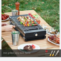 Electric barbecue grill household electric grill smokeless barbecue machine skewers electric grill