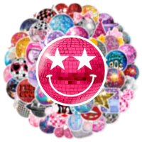 พร้อมส่งDowntown Y2K Girls INS sticker สติกเกอร์กันน้ำ ลูกบอลดิสโก้ Disco Ball 50ชิ้น