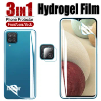 3IN1 FHydrogel Film For Samsung Galaxy A12 A32 4G A42 5G Nacho Water Gel Screen Protection For Samsung A 42 12 32 Camera Glass