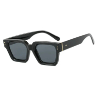 Peribadi Tidak teratur Bingkai Square Sunglasses Paku Beras Cetakan Harimau Lensa pelbagai warna Eye