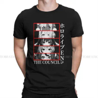 EN Council Panel Graphic TShirt Hololive Style Streetwear Comfortable T Shirt Men